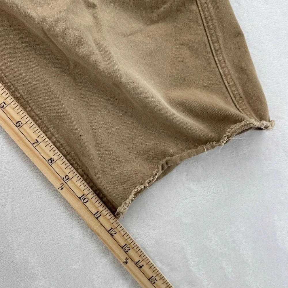 Aeropostale Shorts Kids 27 Tan Khaki Excellent Raw Hem Cotton Chino Skater